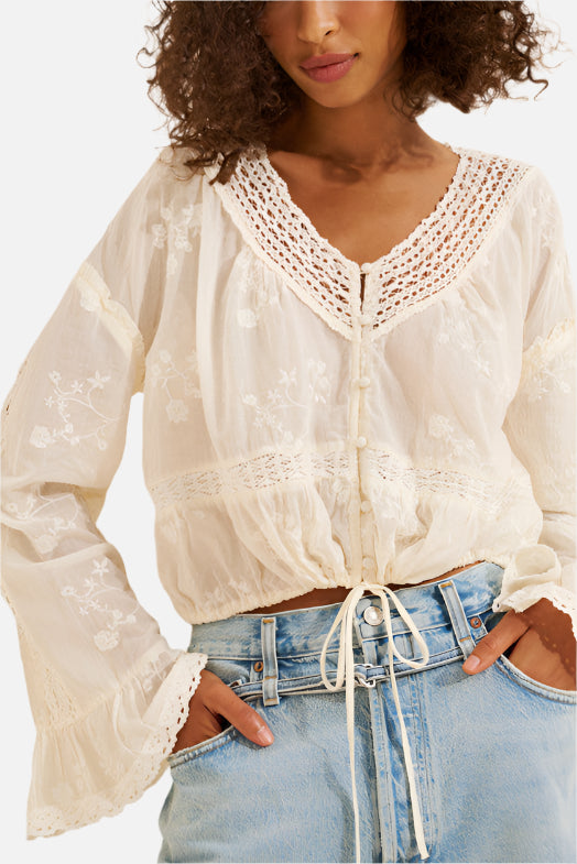 Free People Sweet Love Blouse