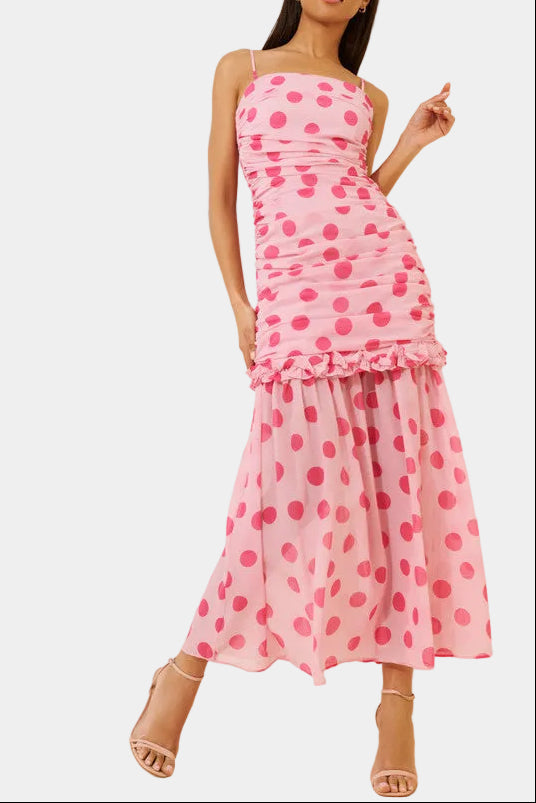 Elliatt Sola Polkadot Strapless Gown