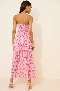 Elliatt Sola Polkadot Strapless Gown