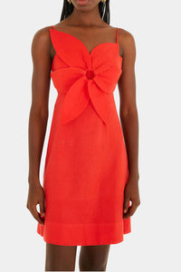 FARM Rio Red Flowers Mini Dress