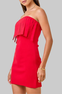 Molly Knit Mini Dress W/ French Overlay