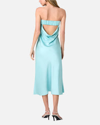 French Connection Oona Satin Strapless Midi Dress