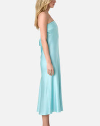 French Connection Oona Satin Strapless Midi Dress