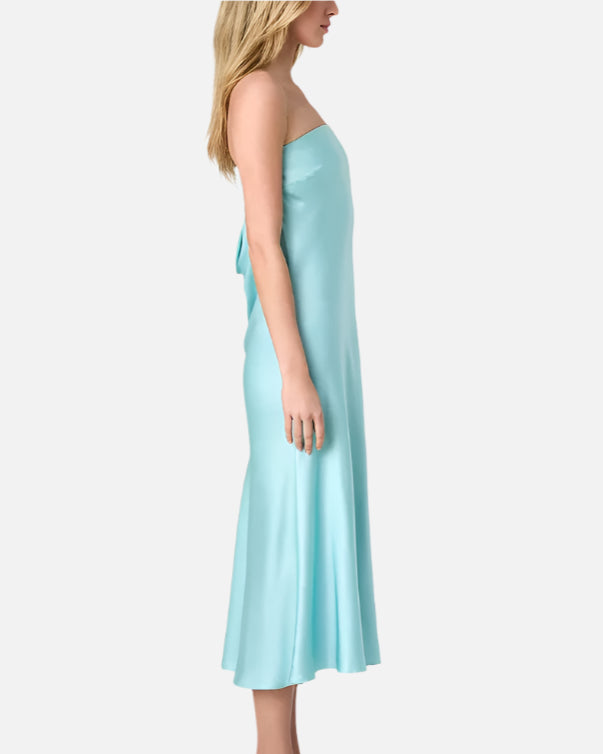 French Connection Oona Satin Strapless Midi Dress