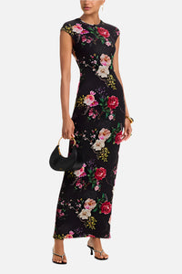 AFRM Cody Dress in Noir Summer Rose