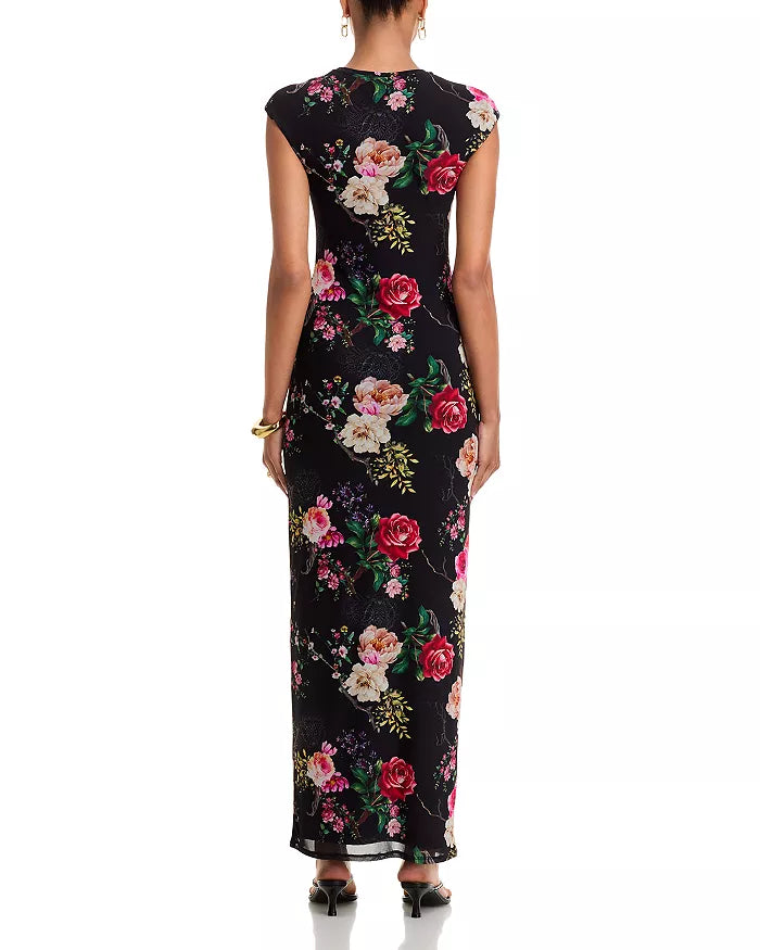AFRM Cody Dress in Noir Summer Rose