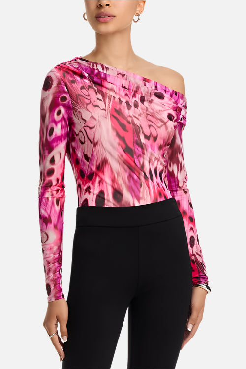 AFRM Barry Top in Berry Butterfly