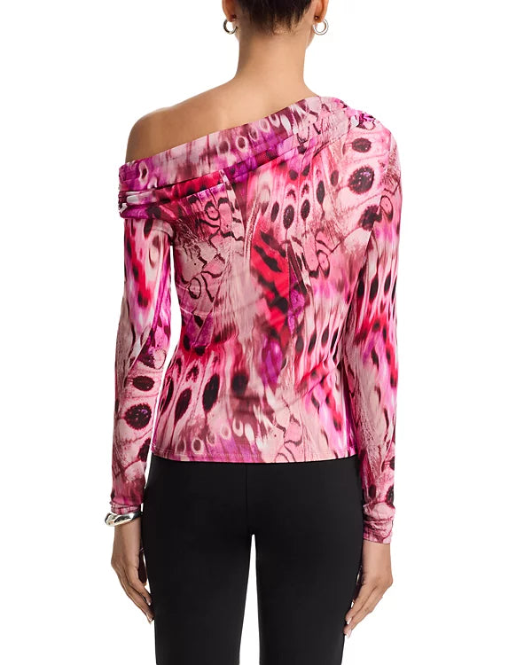 AFRM Barry Top in Berry Butterfly
