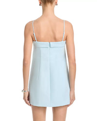 French Connection Azra Twill Foldover Strappy Dress in Light Dream Blue