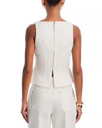 French Connection Inez Cotton Twill Peplum Top