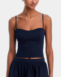 French Connection Cotton Sateen Cami in Marine