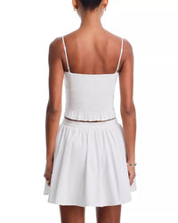 French Connection Cotton Sateen Cami in Summer White