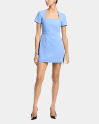French Connection Whisper Square Neck Short Sleeve Mini Dress