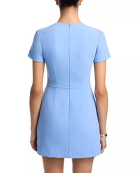French Connection Whisper Square Neck Short Sleeve Mini Dress