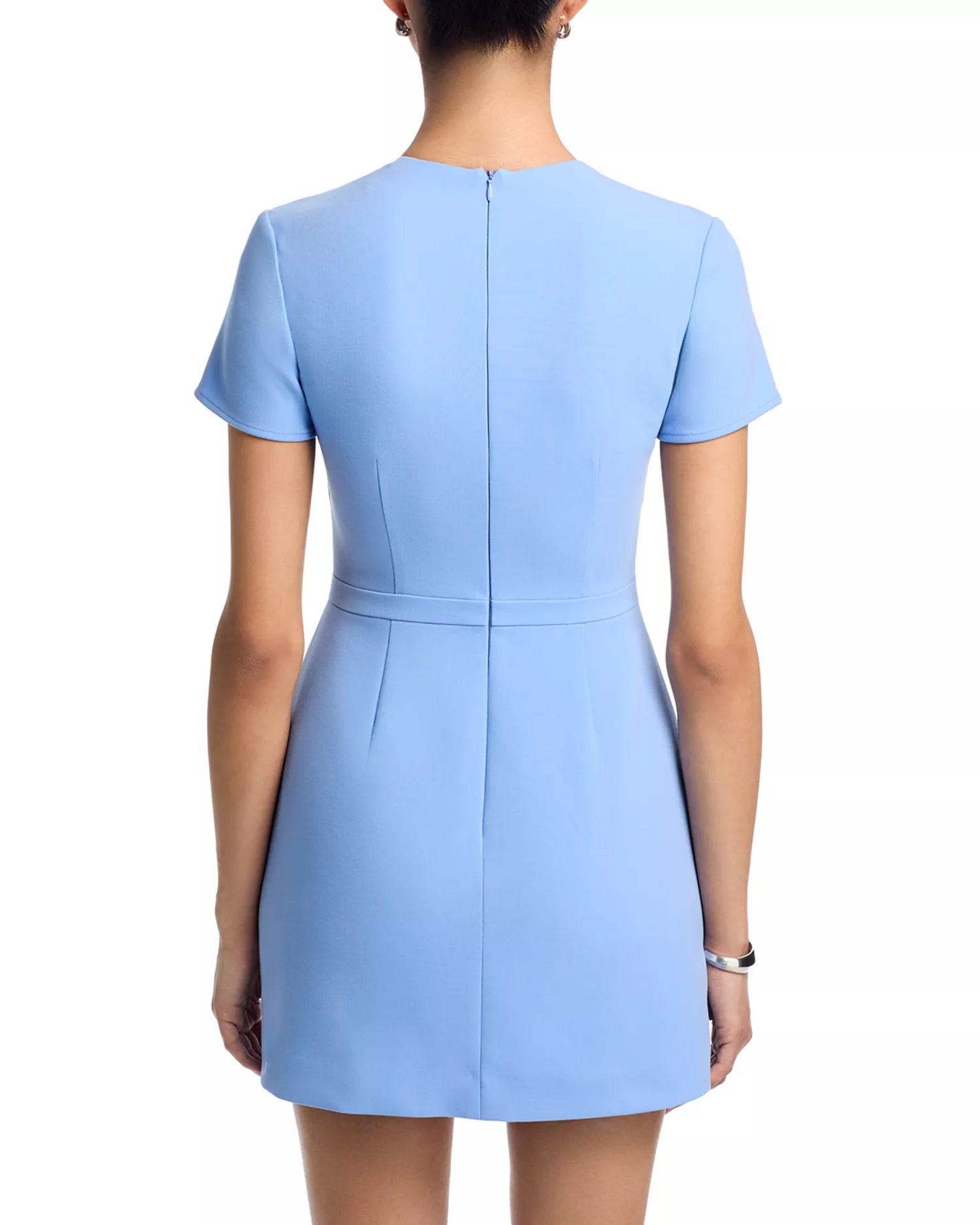 French Connection Whisper Square Neck Short Sleeve Mini Dress