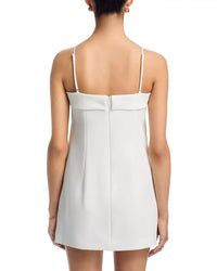 French Connection Azra Twill Foldover Strappy Dress in Summer White
