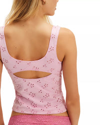 Free People Full Bloom Eyelet Cami in Sweet Dreams
