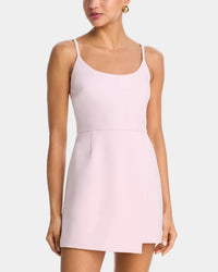 French Connection Whisper Scoop Neck Envelope Mini Dress in Pink Icing
