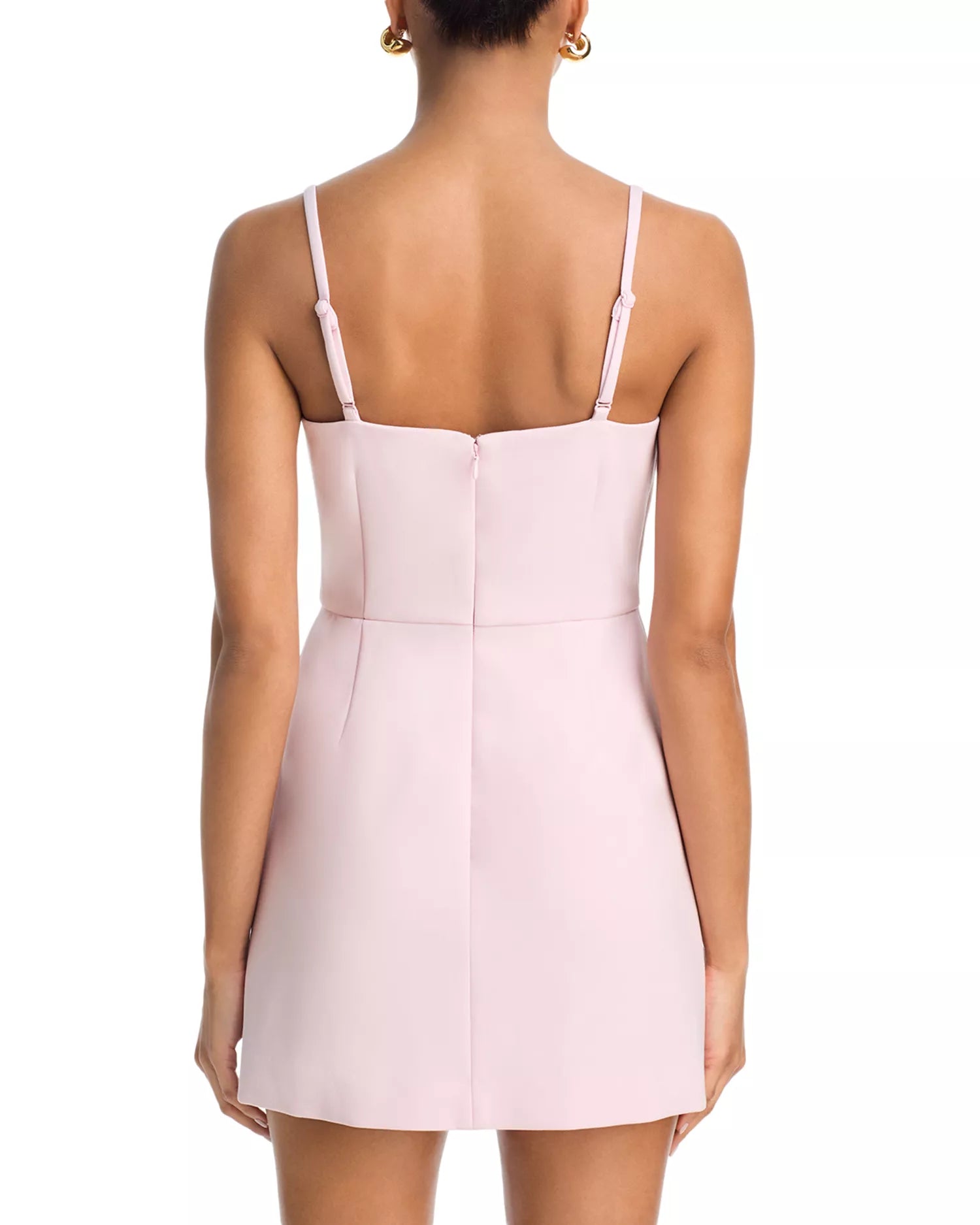 French Connection Whisper Scoop Neck Envelope Mini Dress in Pink Icing