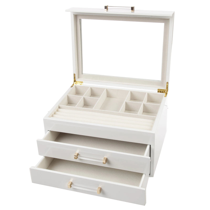 Brouk & Co Kendall 3 Clear Lid Jewelry Box