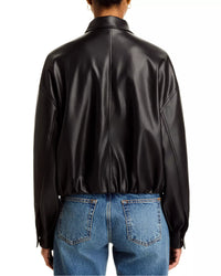 French Connection Dessa Faux Leather Bomber Jacket