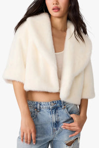 Steve Madden Hestia Crop Coat in Cream