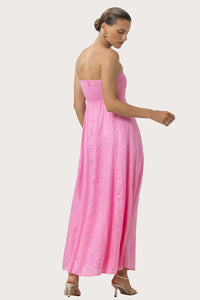 LUSANA Talia Linen Maxi Dress