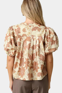 Julie Floral Puff Sleeve Blouse
