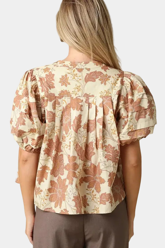 Julie Floral Puff Sleeve Blouse