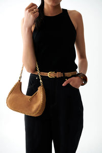 SANCIA The Zatka Purse in Cashew Suede