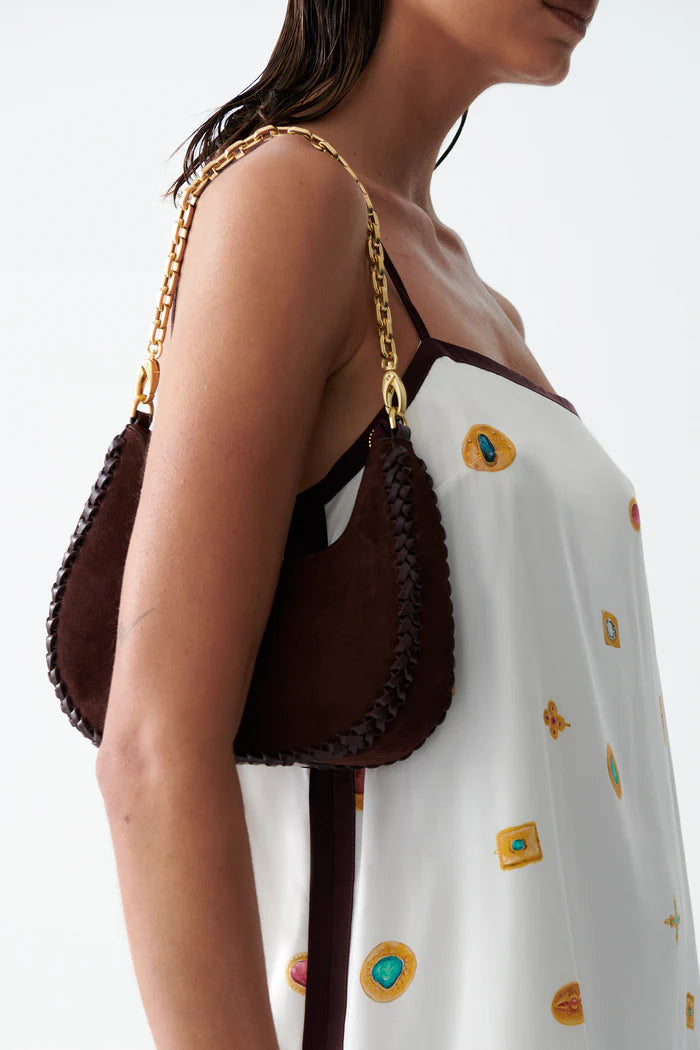 SANCIA The Zatka Purse in Espresso Suede