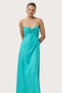 LUSANA Melody Linen Maxi Dress