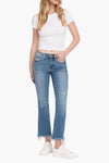Quince Mid Rise Ankle Bootcut Jeans