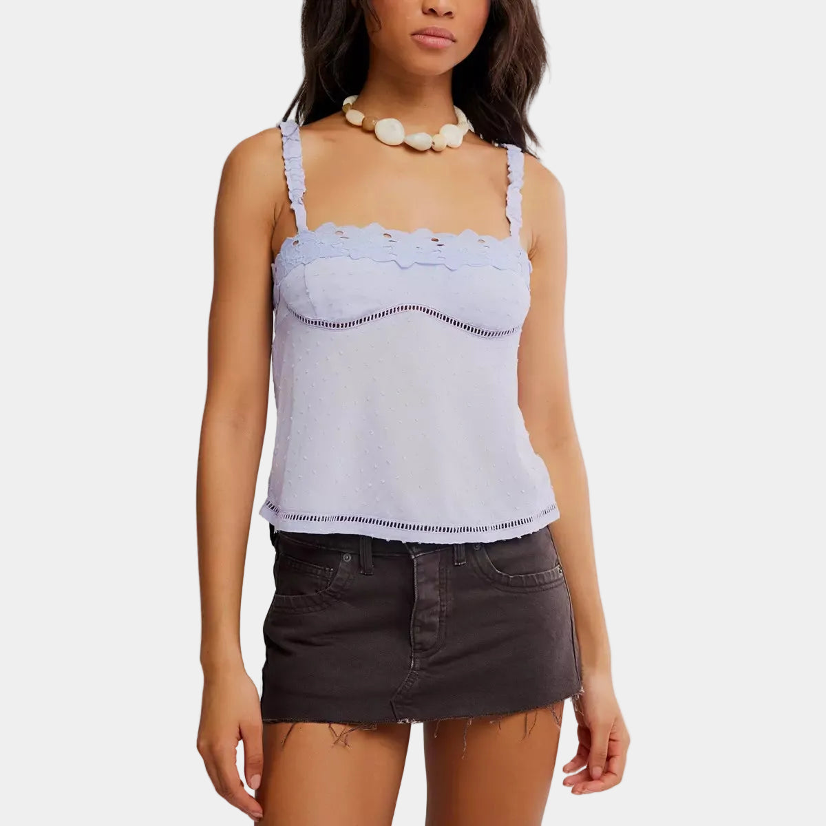 Free People Little Love Tank in Violet Tune