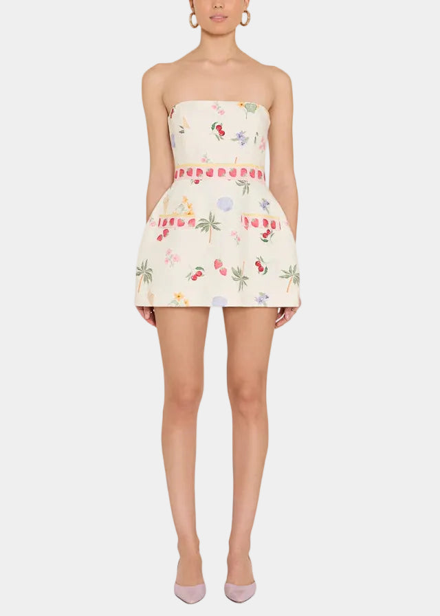Amanda Uprichard Strapless Bethany Romper Dress