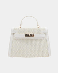 Billini Hariette Raffia Handle Bag in Cream Bone