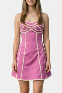 Kena Strapless Mini Dress in Pink