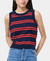 French Connection Padma Fine Knit Striped Vest
