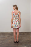 Moon River Tropical Print Sleeveless Mini Dress