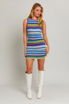 Cancun Stripe Knit Mini Dress