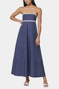 LUSANA Timothy Poplin Maxi Dress