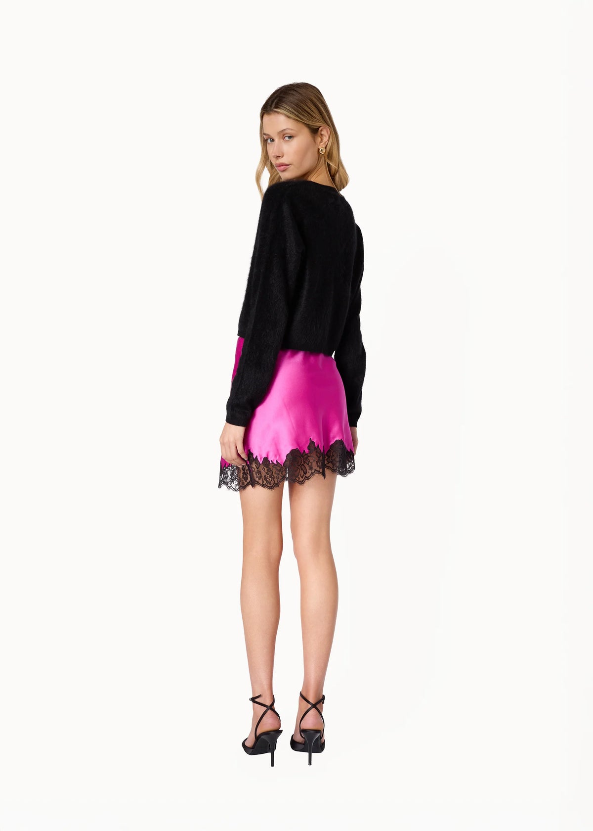 CAMI NYC Rogers Silk Mini Skirt in Petunia