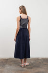 Moon River Square Neck Midi Dress