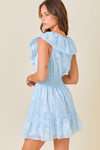 Lara Ruffle V Neck Mini Dress