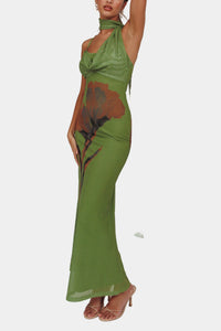 Layla Scarfed Floral Maxi Dress