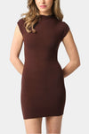 Winona Knit Mock Neck Mini Dress