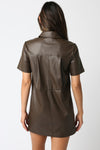 Locklyn Vegan Leather Mini Dress