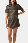 Locklyn Vegan Leather Mini Dress