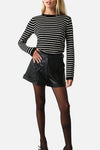 Tessa Faux Leather Shorts in Black
