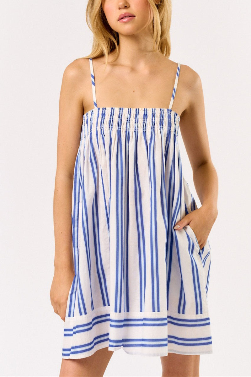 Dylan Striped Mini Shift Dress